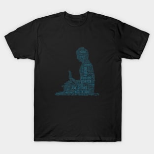 Buddha Travel Text Word Cloud T-Shirt